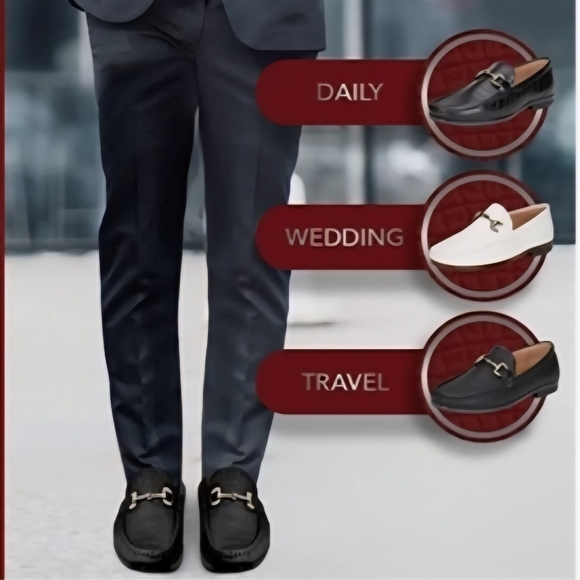 NIB Mens Easy Strider Timeless Classy Comfort Loafer Shoes Black Croc Size 10 - Picture 15 of 16